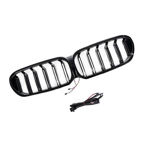 Frontnierengrill, passend für BMW 5er G30 G38 2021–2024 mit LED