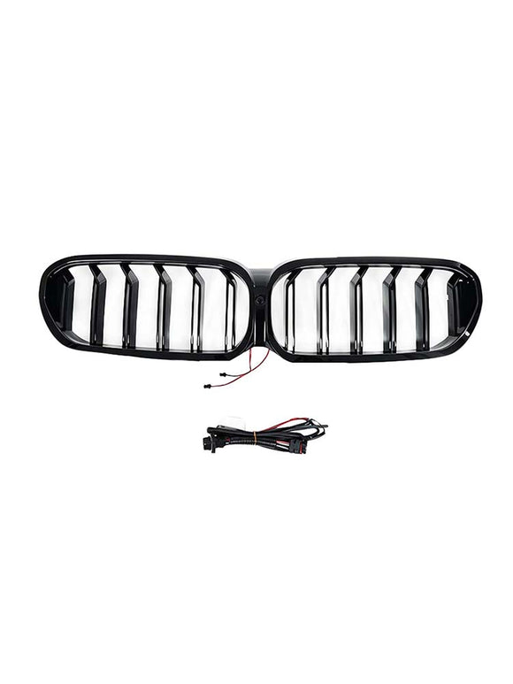Frontnierengrill, passend für BMW 5er G30 G38 2021–2024 mit LED