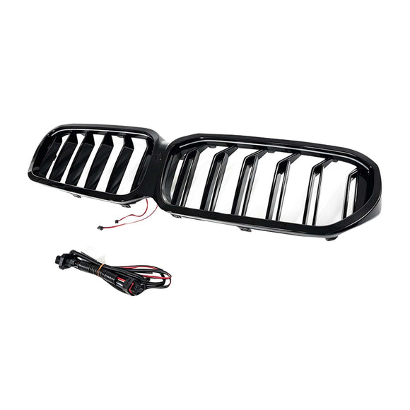Frontnierengrill, passend für BMW 5er G30 G38 2021–2024 mit LED