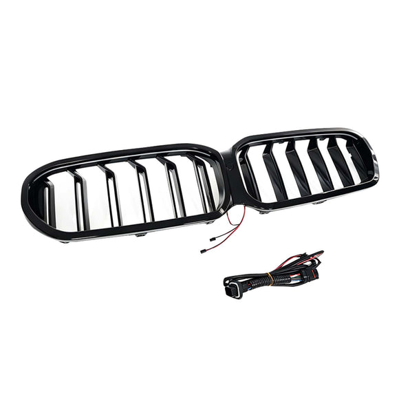 Frontnierengrill, passend für BMW 5er G30 G38 2021–2024 mit LED