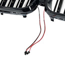 Niergrille met dubbele lamellen, zwart vooraan, geschikt voor BMW X5 G05 2019-2022 W/LED-13