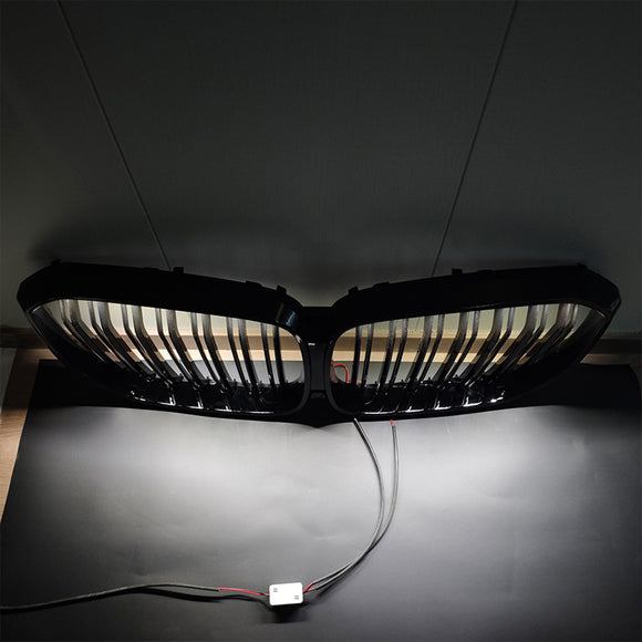 Niergrille met dubbele lamellen, zwart vooraan, geschikt voor BMW X5 G05 2019-2022 W/LED