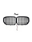 Niergrille met dubbele lamellen, zwart vooraan, geschikt voor BMW X5 G05 2019-2022 W/LED-16