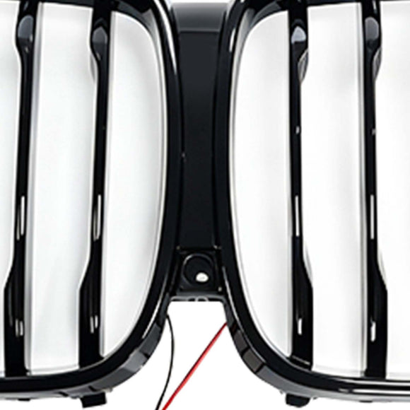 Einzelner Nierengrill vorne in glänzendem Schwarz, passend für BMW X5 G05 2019–2022, mit LED