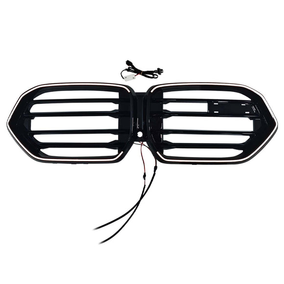 Grille de pare-chocs avant à double lamelle pour BMW X6 G06 M60i 2023-2025 avec trou pour caméra