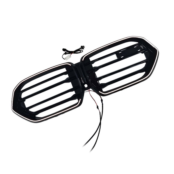 Grille de pare-chocs avant à double lamelle pour BMW X6 G06 M60i 2023-2025 avec trou pour caméra
