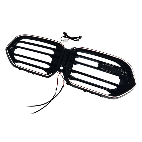 Grille de pare-chocs avant à double lamelle pour BMW X6 G06 M60i 2023-2025 avec trou pour caméra