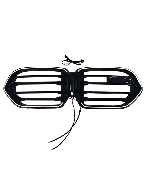 Grille de pare-chocs avant à double lamelle pour BMW X6 G06 M60i 2023-2025 avec trou pour caméra