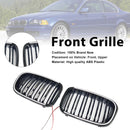 Rejilla de parachoques delantero negro brillante para BMW E46 de 2 puertas 1998-2001 con LED-3
