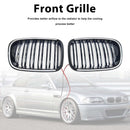 Rejilla de parachoques delantero negro brillante para BMW E46 de 2 puertas 1998-2001 con LED-5