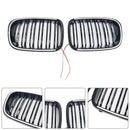 Rejilla de parachoques delantero negro brillante para BMW E46 de 2 puertas 1998-2001 con LED-7