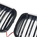 Rejilla de parachoques delantero negro brillante para BMW E46 de 2 puertas 1998-2001 con LED-11