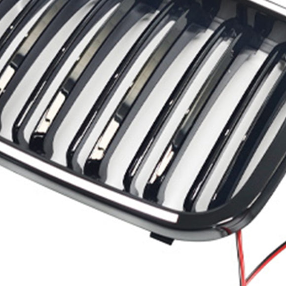 Rejilla de parachoques delantero negro brillante para BMW E46 de 2 puertas 1998-2001 con LED