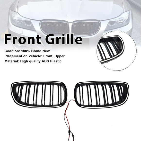 Glänzend schwarzer vorderer Nierengrill, passend für BMW E92 E93 335i 328i Coupe 2006–2009