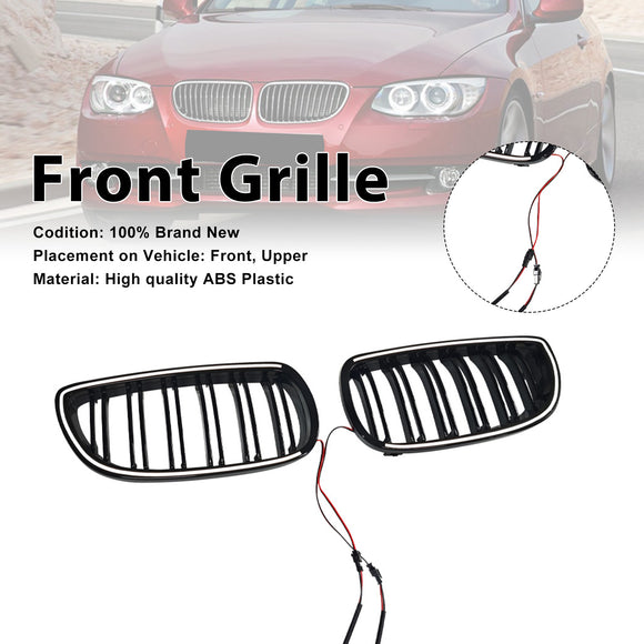 Glänzend schwarzer vorderer Nierengrill, passend für BMW E92 E93 335i 328i Coupe 2006–2009
