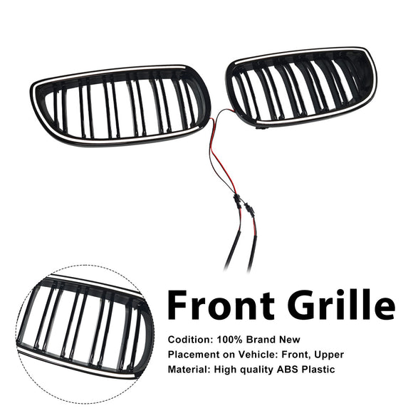 Glänzend schwarzer vorderer Nierengrill, passend für BMW E92 E93 335i 328i Coupe 2006–2009