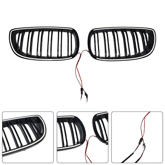 Glänzend schwarzer vorderer Nierengrill, passend für BMW E92 E93 335i 328i Coupe 2006–2009