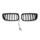 Musta etumunuaisritilän säleikkö sopii BMW E92 E93 LCI 2oors 2010-2013 W/LED-1