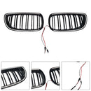 Musta etumunuaisritilän säleikkö sopii BMW E92 E93 LCI 2oors 2010-2013 W/LED-7