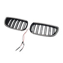 Musta etumunuaisritilän säleikkö sopii BMW E92 E93 LCI 2oors 2010-2013 W/LED-8