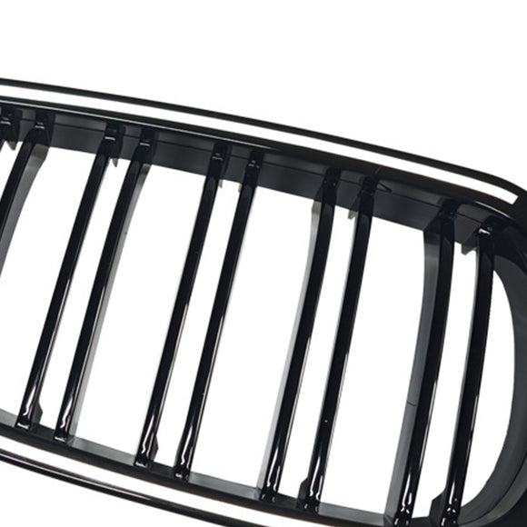 Musta etumunuaisritilän säleikkö sopii BMW E92 E93 LCI 2oors 2010-2013 W/LED