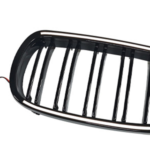 Musta etumunuaisritilän säleikkö sopii BMW E92 E93 LCI 2oors 2010-2013 W/LED