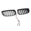 Musta etumunuaisritilän säleikkö sopii BMW E92 E93 LCI 2oors 2010-2013 W/LED-16