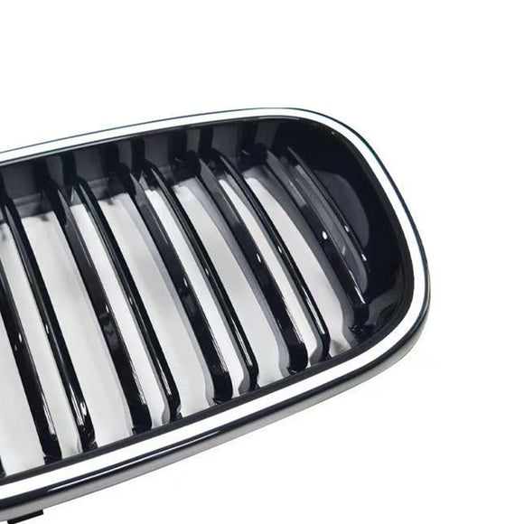 Grade preta do para-choque dianteiro compatível com BMW Série 3 E46 4 portas pré-LCI 1999-2001 com LED