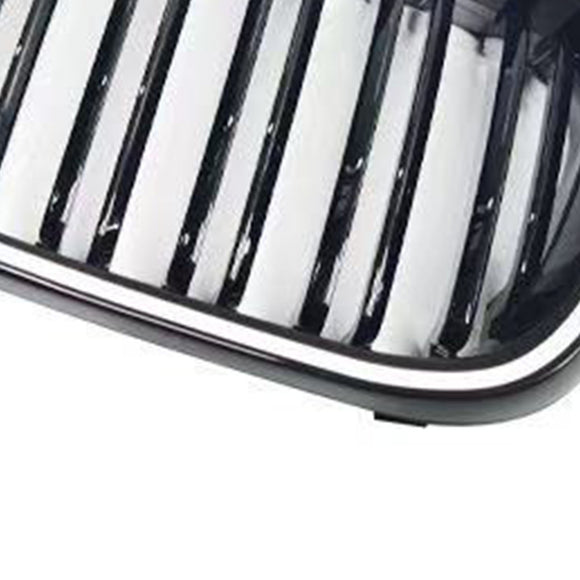 Grade preta do para-choque dianteiro compatível com BMW Série 3 E46 4 portas pré-LCI 1999-2001 com LED