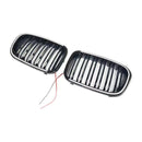 Grade preta do para-choque dianteiro compatível com BMW Série 3 E46 4 portas pré-LCI 1999-2001 com LED-17