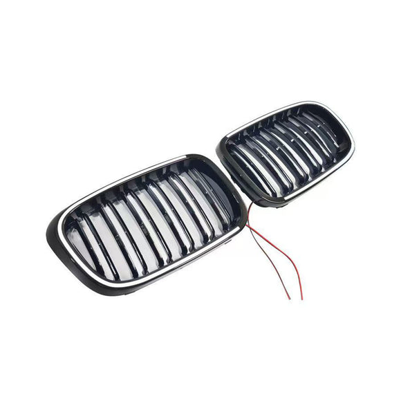 Grade preta do para-choque dianteiro compatível com BMW Série 3 E46 4 portas pré-LCI 1999-2001 com LED