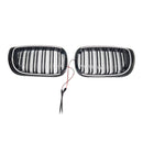 Musta etupuskurin säleikkö sopii BMW 3-sarjan E46 4-oviseen LCI 2002-2005 W/LED-1