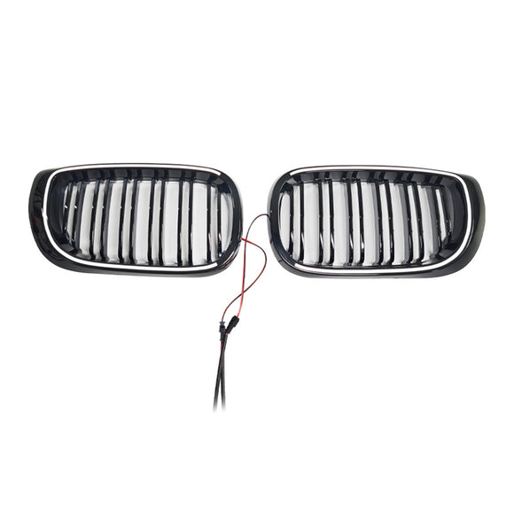 Musta etupuskurin säleikkö sopii BMW 3-sarjan E46 4-oviseen LCI 2002-2005 W/LED