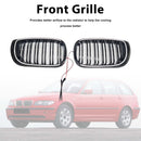 Musta etupuskurin säleikkö sopii BMW 3-sarjan E46 4-oviseen LCI 2002-2005 W/LED-5