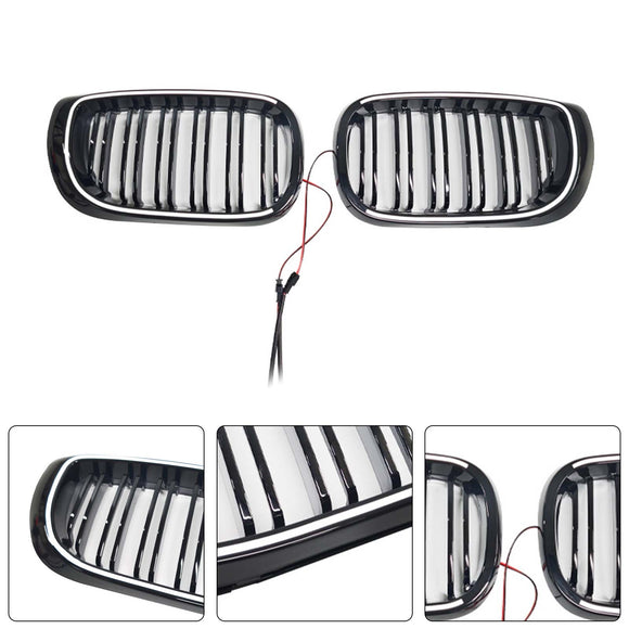 Musta etupuskurin säleikkö sopii BMW 3-sarjan E46 4-oviseen LCI 2002-2005 W/LED