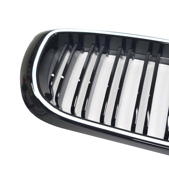 Musta etupuskurin säleikkö sopii BMW 3-sarjan E46 4-oviseen LCI 2002-2005 W/LED