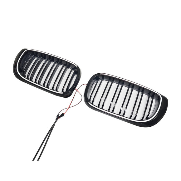 Musta etupuskurin säleikkö sopii BMW 3-sarjan E46 4-oviseen LCI 2002-2005 W/LED