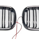 Musta etupuskurin säleikkö sopii BMW 3-sarjan E46 4-oviseen LCI 2002-2005 W/LED-11