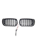 Musta etupuskurin säleikkö sopii BMW 3-sarjan E46 4-oviseen LCI 2002-2005 W/LED-16