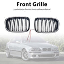 Glänzend schwarzer vorderer Nierengrill, passend für BMW 5er E39 1998–2003 mit LED-5