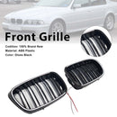 Glänzend schwarzer vorderer Nierengrill, passend für BMW 5er E39 1998–2003 mit LED-4