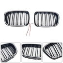 Glänzend schwarzer vorderer Nierengrill, passend für BMW 5er E39 1998–2003 mit LED-7