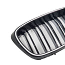 Glänzend schwarzer vorderer Nierengrill, passend für BMW 5er E39 1998–2003 mit LED-12