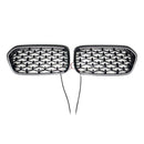Grade preta da grade do pára-choque dianteiro para BMW X2 série F39 2018-2023 diamante-1
