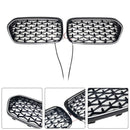 Grade preta da grade do pára-choque dianteiro para BMW X2 série F39 2018-2023 diamante-7