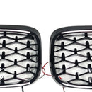 Grade preta da grade do pára-choque dianteiro para BMW X2 série F39 2018-2023 diamante-11