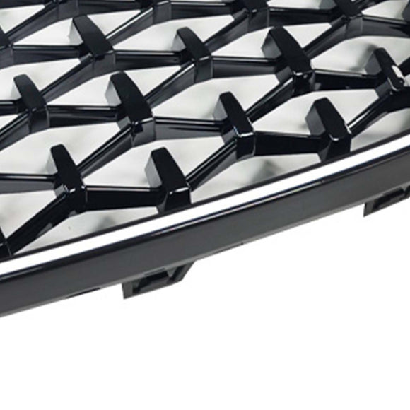 Grade preta da grade do pára-choque dianteiro para BMW X2 série F39 2018-2023 diamante
