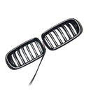 Rejilla tipo riñón para parachoques delantero, color negro brillante, compatible con BMW X3 X4 F25 F26 2014-2017 con LED-8