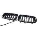 Rejilla tipo riñón para parachoques delantero, color negro brillante, compatible con BMW X3 X4 F25 F26 2014-2017 con LED-15