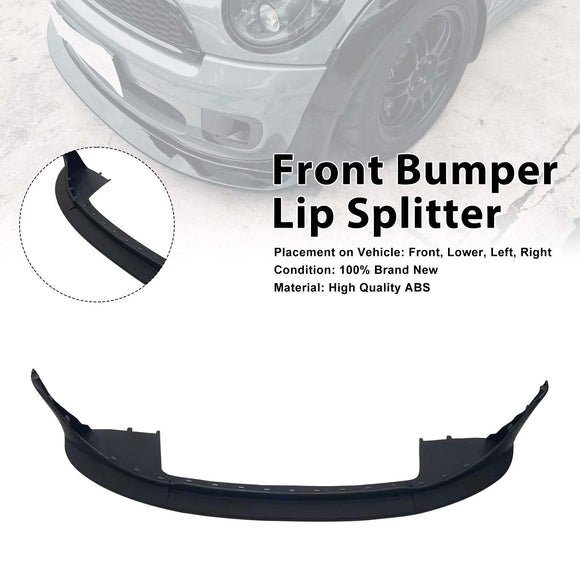 Front Bumper Spoiler Lip Splitter Fit MINI COOPER JCW R55 R56 R57 2006-2013